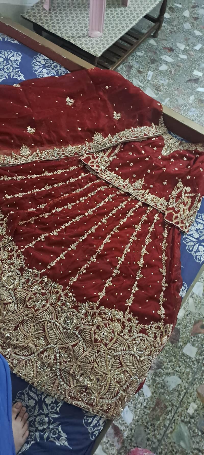 One time Used Handwork Lehnga zero damage 5