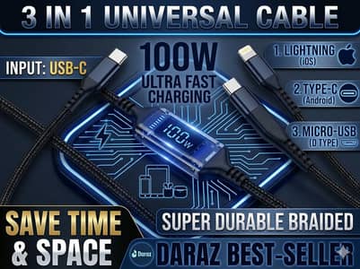3 in 1 fast charging cable