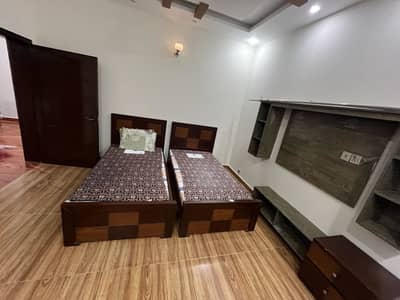 2 Wooden Single Beds - WITH Mattress (can be sold as single)