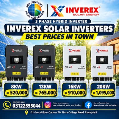 Inverex 3-Phase Hybrid Inverters 8KW-20KW | Best Prices & Warranty