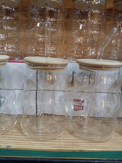 Aesthetic Glass Tumbler with Wooden Lid & Glass Straw – 3 Piece Set
