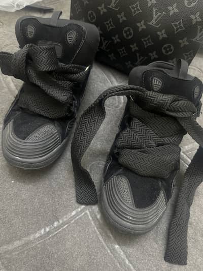 Triple Black Lanvin Paris 8.5 Uk Size Shoes
