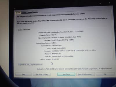 Dell Laptop Latitude E5320