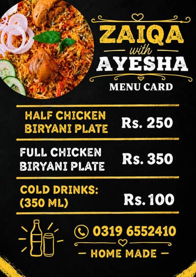 Home made biryani watsapp num 0313 7850097
