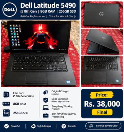 Dell Latitude 5490 i5 8th Gen | 8GB RAM | 256GB SSD