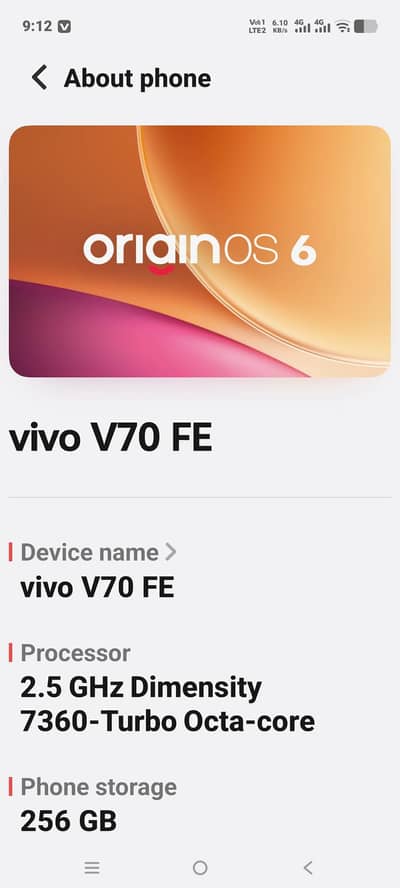 vivo v70 fe 5G