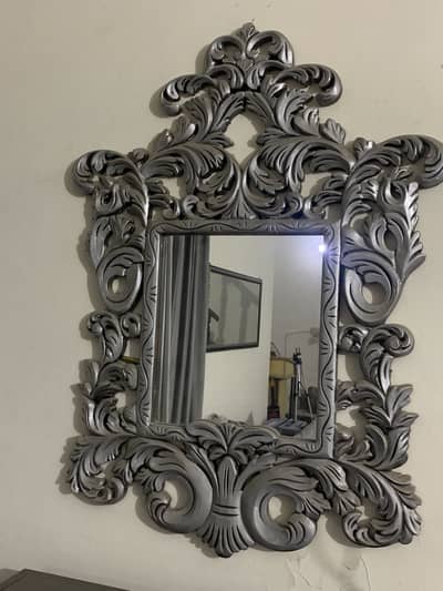 Gray wall mirror