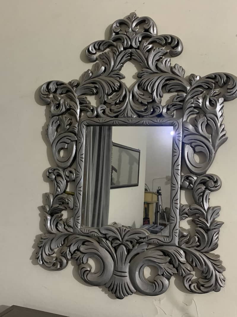 Gray wall mirror 0