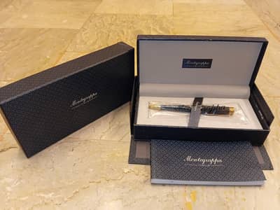 Rose gold Montegrappa NeroUno Linea Pen (model: ISNRCBAC), Full Set