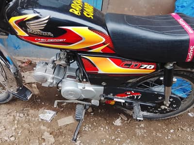 Honda CD-70cc Black Colour 2025 registration model 2026