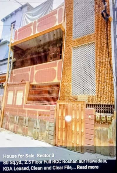 SECTOR+03 BANK LOAN APPLICABLE GROUND PLUS TWO HOUSE NORTH KARACHI