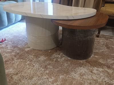 Leaf-Shaped Marble Coffee Table – For Sale