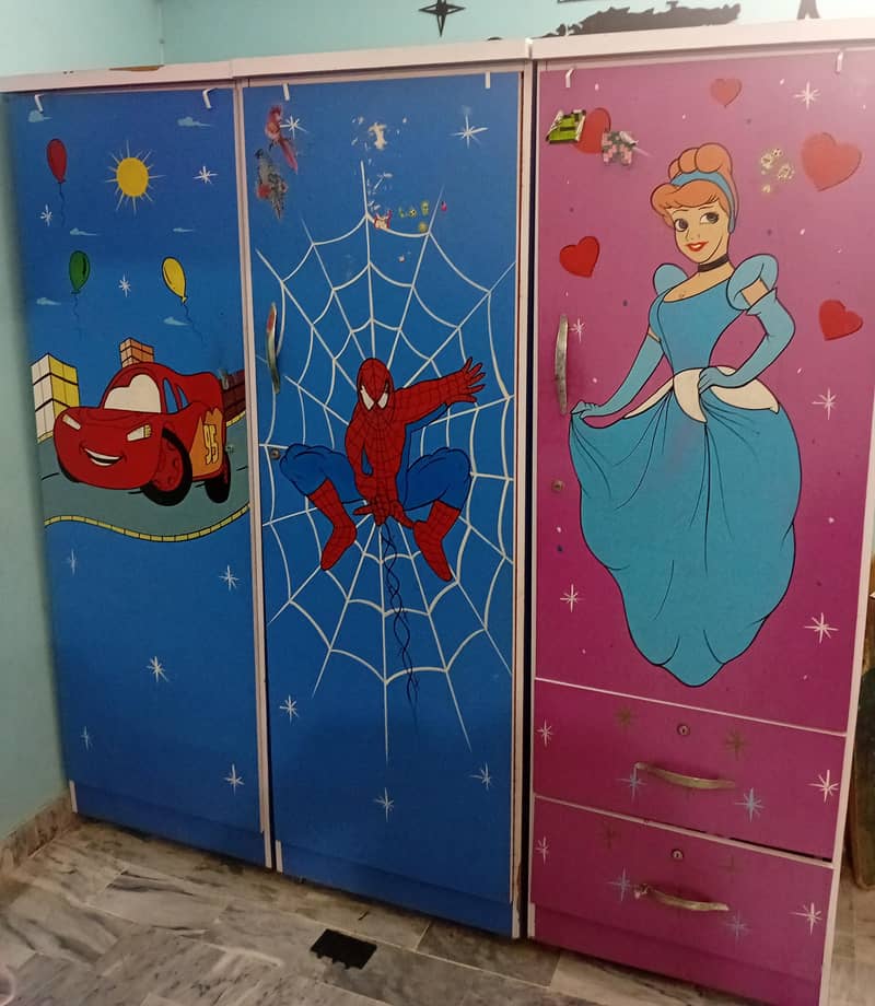 three children's wardrobe 4