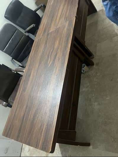3 office tables and 4 chairs