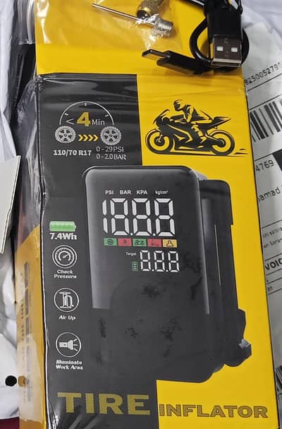 Carsun Wireless Tyre Inflator – Portable Air Compressor
