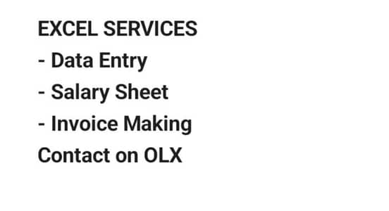 M. Com | Excel Data Entry + Salary Sheet | Lahore