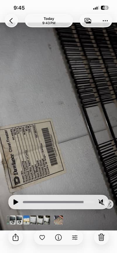Dawlance Freezer DF400 ES.