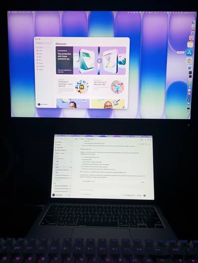 Excellent condition Lenovo P24q 24inch 2k monitor with MXG monitor arm