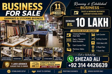 Tailor Shop For sale