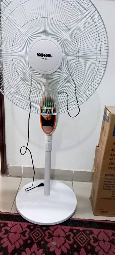 Brand New Sogo Rechargeable Floor Fan Box Packed