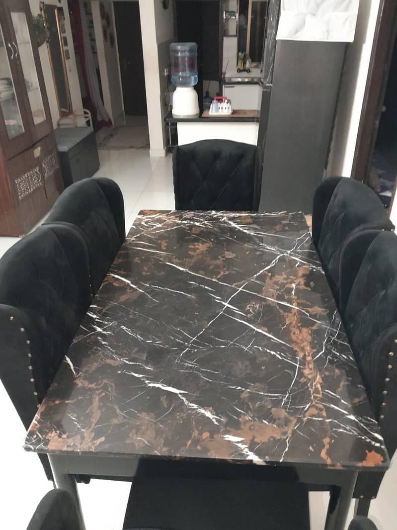 Marble Dining table set 1