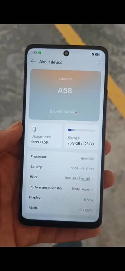 OPPO A58 All originol with All accecories pack mobile