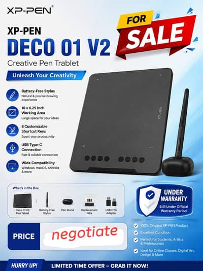 XP-PEN Deco 01 V2 Creative Pen Tablet | Under Warranty
