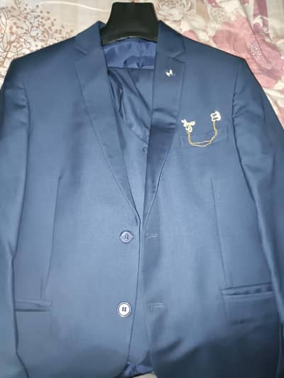 exact brand 3 piece suit for sale (blue color).
