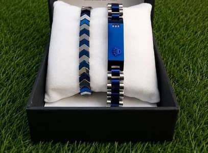 Hematite Chevron Bracelet with Rolex bracelet  ⌚ Rolex Bracelet