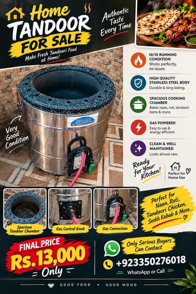Home Tandoor (Shan company Peshawar)