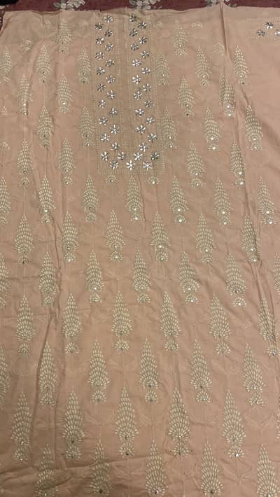 unstitched hand embroided shirts available for sale
