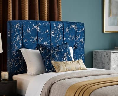 Stunning Blue Velvet Single Bed