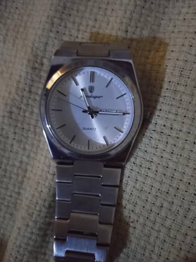 poedagar men watch silver quartz