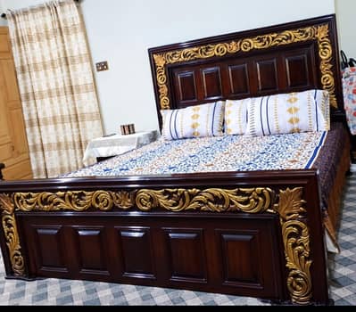 Wooden Double Bed for Sale