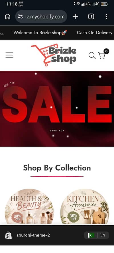 Shopify store