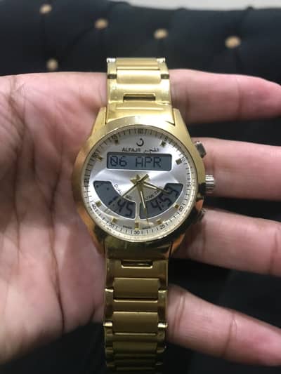 Al fajar glod islamic watch ⌚| prayer time|analog digital| Dubai