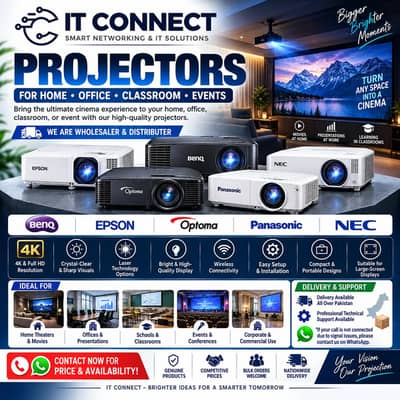 Smart Projector | Office Projector | Wireless LCD | Laser 4K Full HD