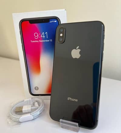 Apple iPhone X 256 GB mein official PTI pro 10 by 10 condition no open