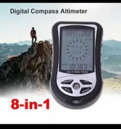 Altimeter. 8 in 1 Electronic Digital Multifunction LCD Compass