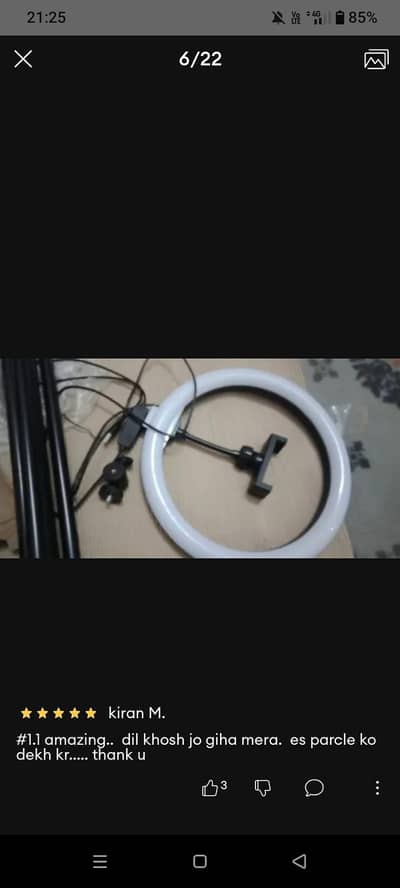 Ring light with stand
