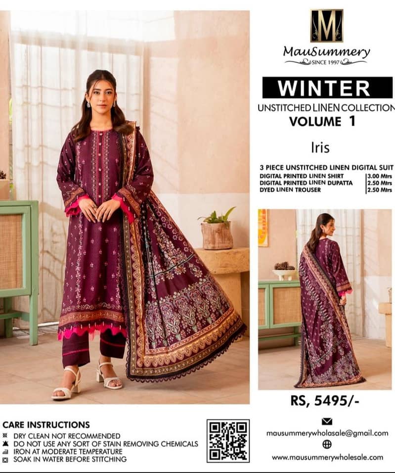 printed linen 3pc 2