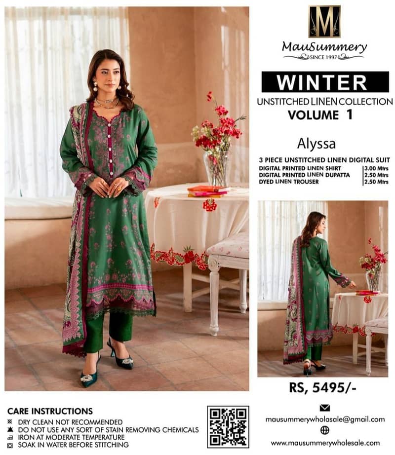 printed linen 3pc 4