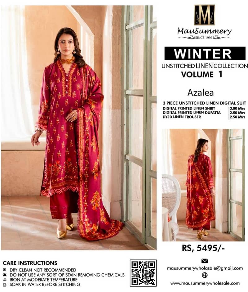 printed linen 3pc 6