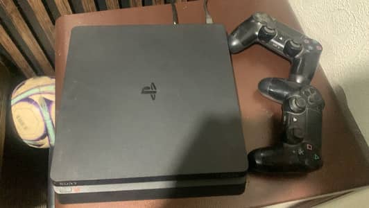 PS4 slim 500gb with box and 2 controller