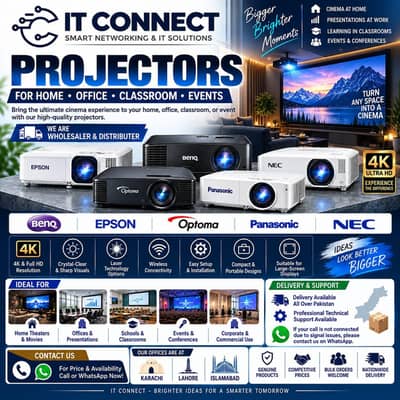 Smart Projector | Office Projector | Wireless LCD | Laser 4K Full HD