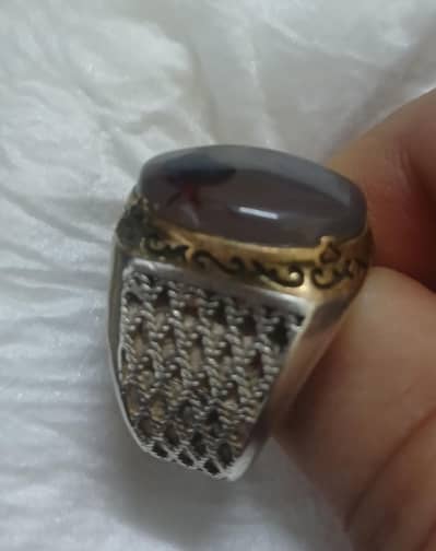 925 silver turkish style Aqeeq stone