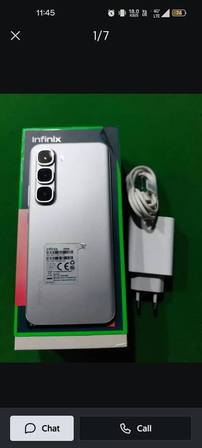 Infinix hot 60 pro plus 8+8/256Gb with complete box some time ued only