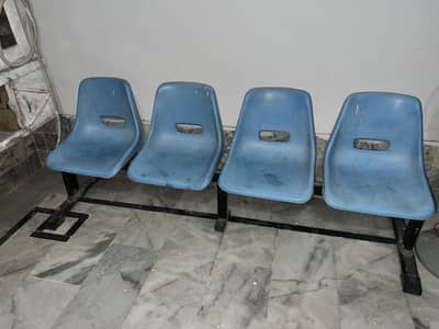 4 Seater Plastic Waiting Chairs | Office/Clinic/School