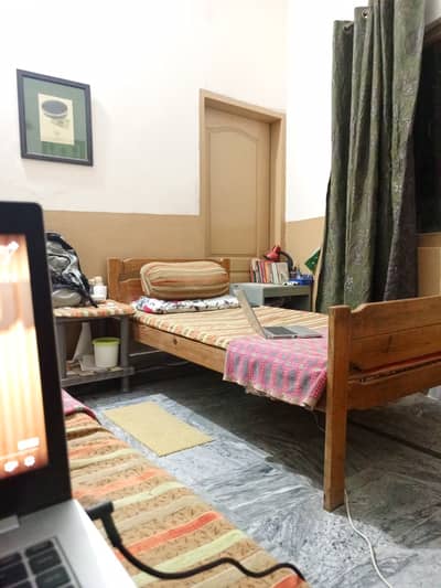 02 Single beds made of best quality wood along with mattress