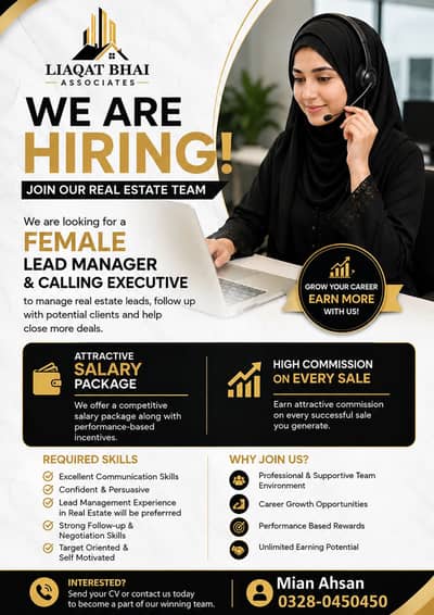 Female Lead Manager & Calling Executive